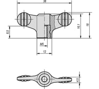 Ручка-барашек KIPP K0274.1905