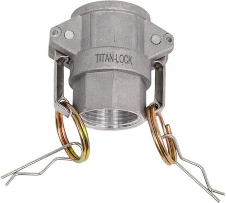 Алюминиевый камлок TITAN LOCK типа D серия "EcoLine", розетка внутренняя резьба BSP 1", TL100DAL-EL