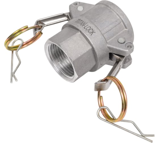 Алюминиевый камлок TITAN LOCK типа D серия "EcoLine", розетка внутренняя резьба BSP 1", TL100DAL-EL