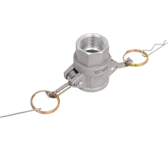 Алюминиевый камлок TITAN LOCK типа D серия "EcoLine", розетка внутренняя резьба BSP 1", TL100DAL-EL