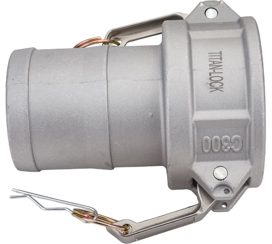 Алюминиевый камлок TITAN LOCK типа С серия EcoLine, розетка с хвостовиком 3" TL300CAL-EL