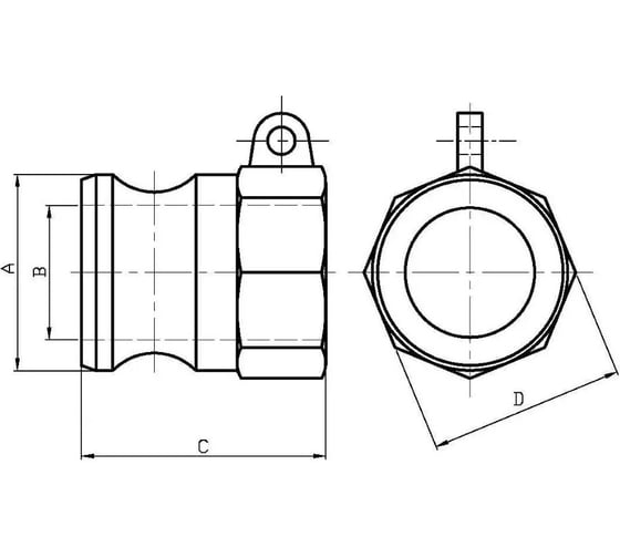 Полипропиленовый камлок ГРОССИС тип A 1 1/4" 0431748