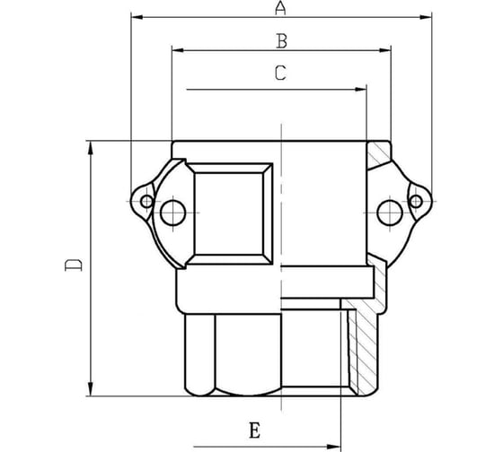 Алюминиевый камлок ГРОССИС тип D 4" 0431432