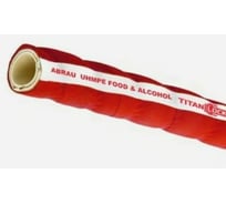 Пищевой гофрированный рукав для спиртов TITAN LOCK «ABRAU» (красный), внутренний диаметр 32 мм, -40C, UHMWPE, напорно-всасывающий, 5 м TL032AR_5