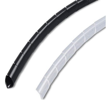 Спиральная пластиковая оплетка PARLMU SWB 4-1, полиэтилен, размер 4, бухта 20 m, цвет черный PR4100100