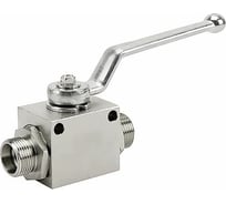 Гидравлический шаровой кран TITAN LOCK DN 13 (1/2") типа НР-НР M22x1.5, с креп. отв., сталь TLHYDV1/2M