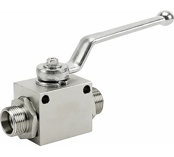 Гидравлический шаровой кран TITAN LOCK DN 13 (1/2") типа НР-НР M22x1.5, с креп. отв., сталь TLHYDV1/2M 1