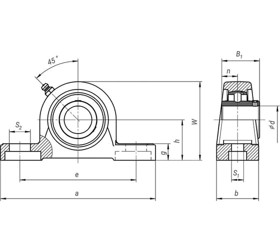 Подшипниковый узел FKD UCP208 UCP208FKD