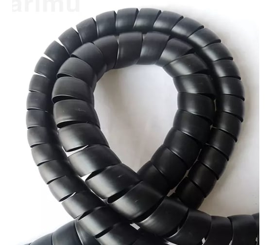 Спиральная пластиковая защита PARLMU SG-20-C11-k5 полипропилен размер 20, выпуклая поверхность, цвет черный, длина 5 м PR0600200-5