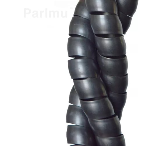 Спиральная пластиковая защита PARLMU SG-20-C11-k5 полипропилен размер 20, выпуклая поверхность, цвет черный, длина 5 м PR0600200-5