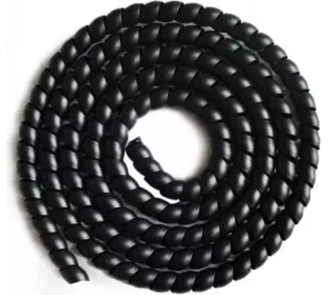 Спиральная пластиковая защита PARLMU SG-32-C11-k2 полипропилен, размер 32, выпуклая поверхность, цвет черный, длина 2 м PR0600700-2