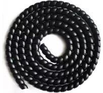 Спиральная пластиковая защита PARLMU SG-24-C11-k5 полипропилен, размер 24, выпуклая поверхность, цвет черный, длина 5 м PR0600400-5