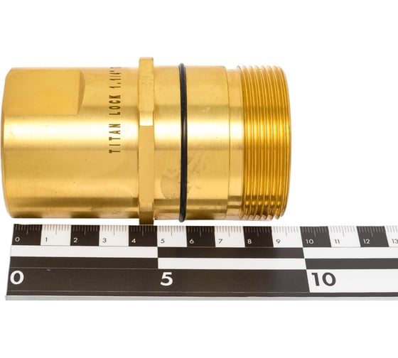 БРС TITAN LOCK 1 1/4in серия W резьбовая, ниппель, латунь, резьба NPT TL10WMN