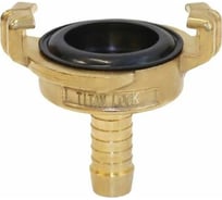 Универсальное соединение для воды TITAN LOCK NEPTUN (GEKA) с концом под рукав, 3/8" (10мм), латунь, TLNPH3/8-BR