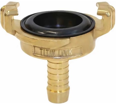 Универсальное соединение для воды TITAN LOCK NEPTUN (GEKA) с концом под рукав, 3/4" (20мм), латунь, TLNPH3/4-BR