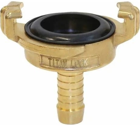 Универсальное соединение для воды TITAN LOCK NEPTUN (GEKA) с концом под рукав, 1 1/4" (32мм), латунь, TLNPH1.1/4-BR