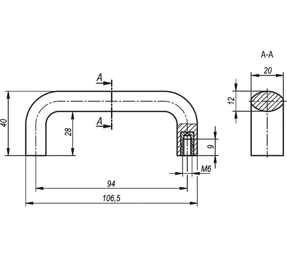 Бугельная ручка KIPP K1087.09406