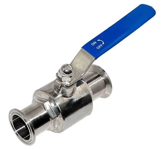 Пищевой шаровый полнопроходной кран TITAN LOCK типа "clamp-clamp", DN100 нержавеющая сталь 304 TL400SBV-CL 1