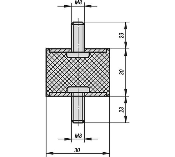 Резинометаллический буфер KIPP 4 шт. K0566.03003055.4