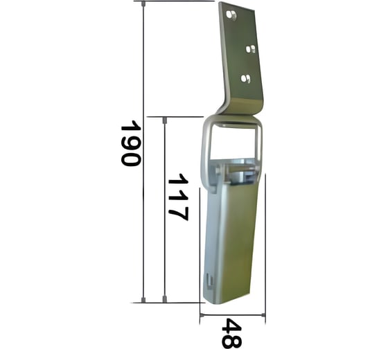 Чемоданная защелка без пружины MFK-TORG большая, оцинкованная 1-1 Z/Ч114