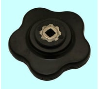 Ручка TLX 60x6х6x20 мм, лепестковая, со сквозным квадратным отверстием, бакелит 65943