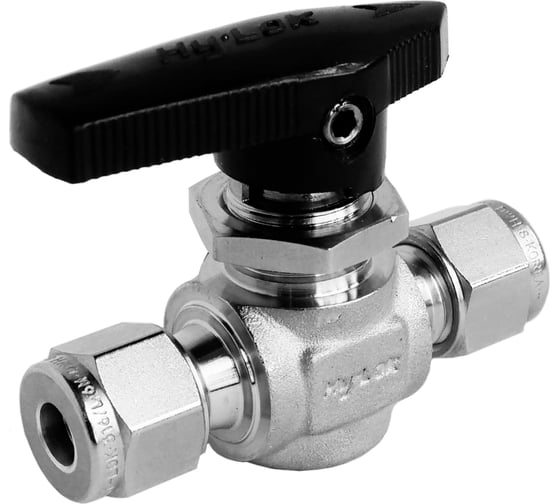 Шаровой кран Hy-Lok 112 серии из нержавеющей стали SS 316, проходной, 6мм - 6мм B1V-H-6M 1