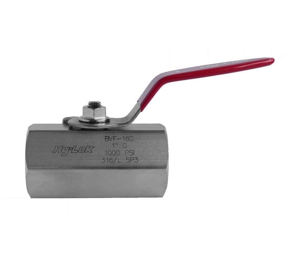 Шаровой кран Hy-Lok 110 серии из нержавеющей стали SS 316, BSPP 1" внутр. - BSPP 1" внутр. уплотнение peek BV-F-16G-PK 1