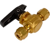 Шаровой кран Hy-Lok 112 серии из латуни, проходной, 6мм - 6мм B1V-H-6M-BRAS