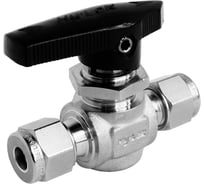 Шаровой кран Hy-Lok 112 серии из нержавеющей стали SS 316, проходной, 12мм - 12мм B4V-H-12M