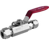 Шаровой кран Hy-Lok 110 серии из нержавеющей стали SS 316, 15мм - 15мм уплотнение peek BV-H-15M-PK