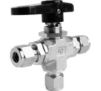 Шаровой кран Hy-Lok 102 серии, трехходовой, 10мм - 10мм HB2-B3-H-10M