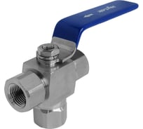 Шаровой кран Hy-Lok 105 серии из нержавеющей стали SS 316, трехходовой, NPT 1/2" внутр. - NPT 1/2" внутр H1B-3B-F-8N-PK