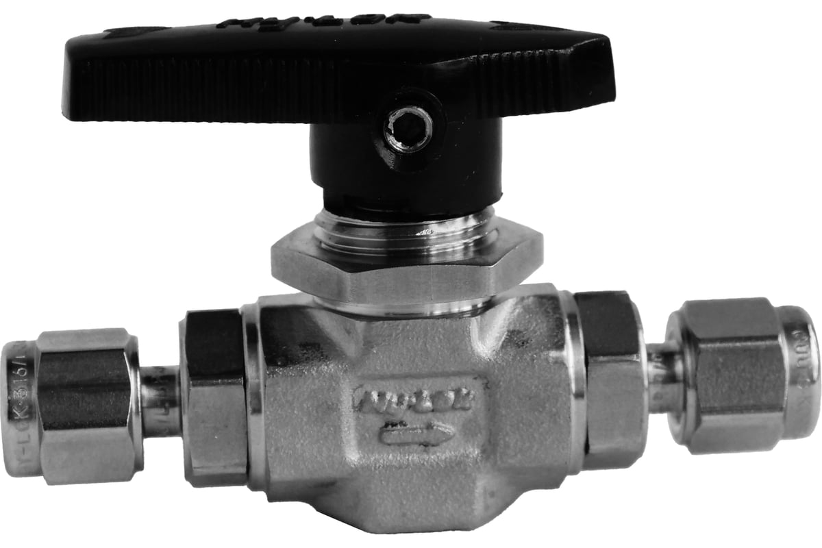 Шаровой кран Hy-Lok 102 серии, проходной, 12мм - 12мм HB3-H-12M-PK ...