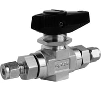 Шаровой кран Hy-Lok t серии из нержавеющей стали SS 316, проходной, 6мм - 6мм TH-H-6M