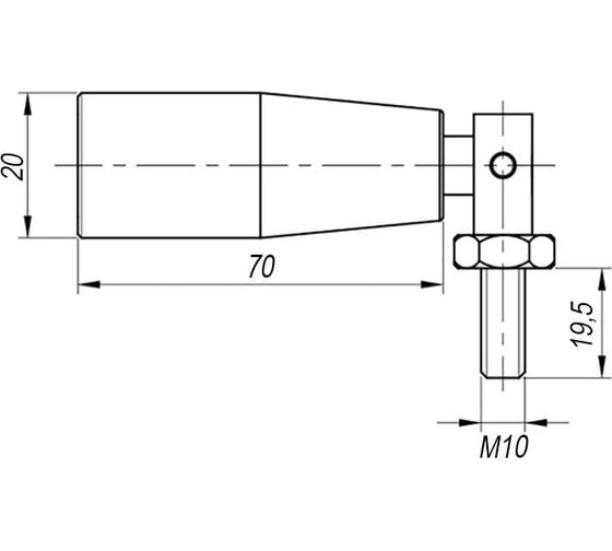 Конусная откидная ручка EMES CDKK7010