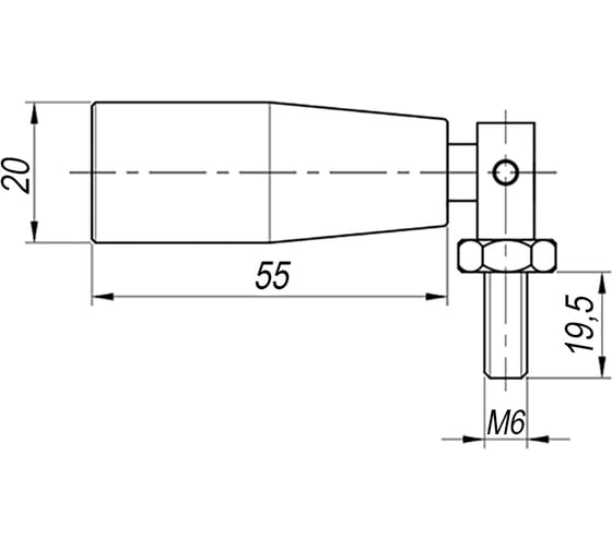 Конусная откидная ручка EMES PDKK5506
