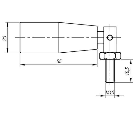 Конусная откидная ручка EMES PDKK5510