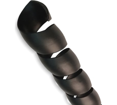 спиральная пластиковая защита SG-32-F11, полипропилен, размер 32, плоская поверхность, цвет черный, длина 1 м PARLMU PR0100700