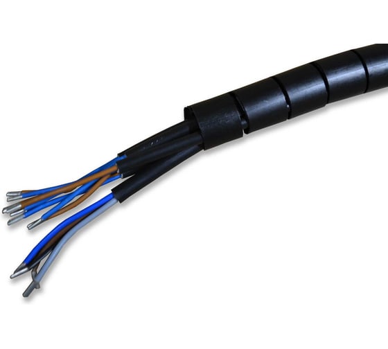 Спиральный защитный рукав PARLMU LXQ 32-1, полиэтилен, размер 32, черный, 1 м PR4800600 1