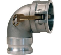 Алюминиевый камлок TITAN LOCK тип DА, переходник 90 розетка 3" х ниппель 3" TL300DAAL90