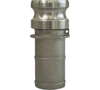 Нержавеющий камлок TITAN LOCK тип E, ниппель с хвостовиком 4", AISI316 TL400ESS316