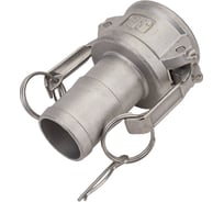 Нержавеющий камлок TITAN LOCK тип C, розетка с хвостовиком 1 1/2", AISI316 TL150CSS316