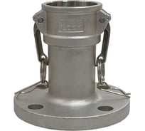 Нержавеющий камлок TITAN LOCK тип FC, розетка с фланцем 6", AISI316 TL600FCSS