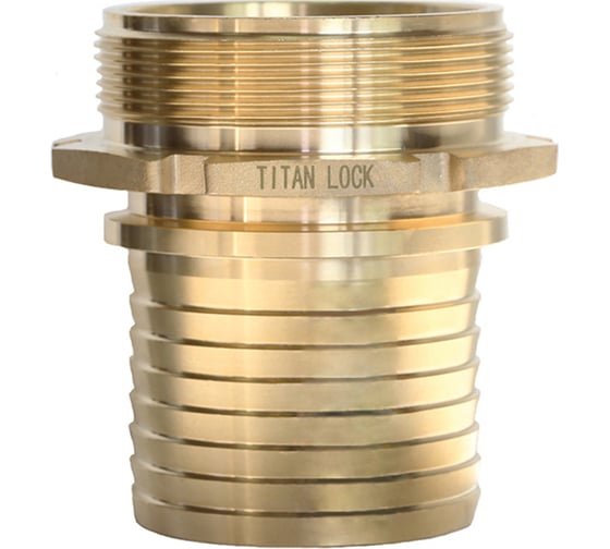 Штуцер с наружной резьбой под рукав TITAN LOCK 0.75in, латунь TLSM19BR