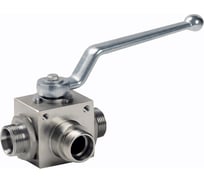 Гидравлический шаровый трехходовой кран TITAN LOCK DN 25 (1"), типа НР, сталь TLHYD3V1M
