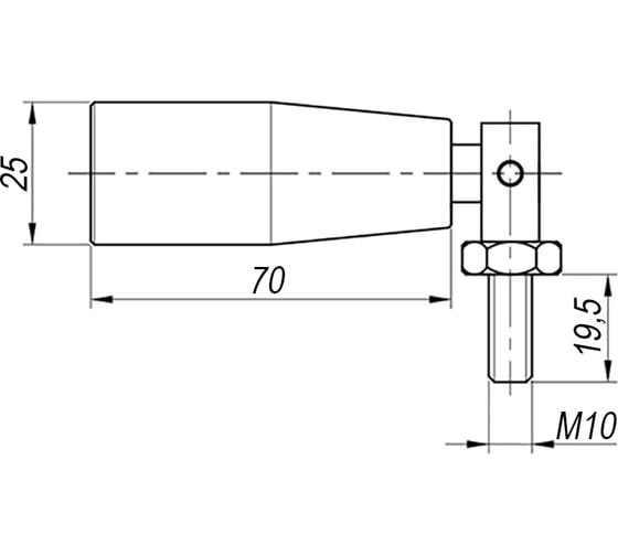 Конусная откидная ручка EMES PDKK7010