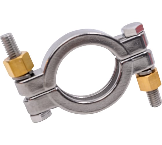 Хомут CLAMP TITAN LOCK двухболтовый, усиленный, DN25, нерж. 304, DIN TL25CLCR