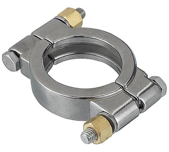Хомут CLAMP TITAN LOCK двухболтовый, усиленный, DN20, нерж. 304, DIN TL20CLCR 1