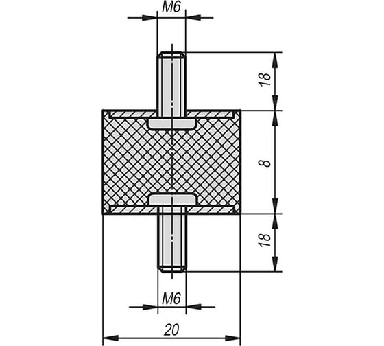 Резинометаллический буфер KIPP K0566,02000855