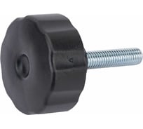 Ручка-барашек Tech-Krep/Zitar пластик, D42, с резьбовым штифтом М8x35, чёрный 144192